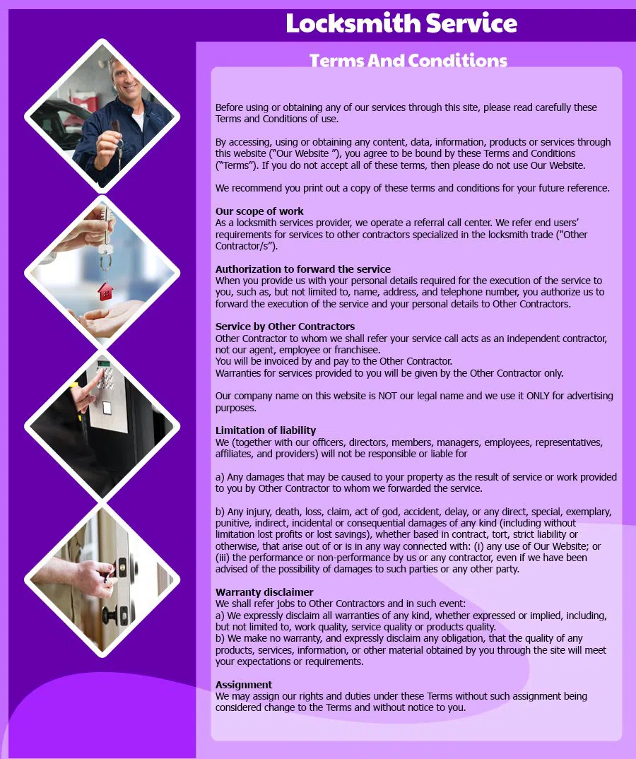 Argyle TX Locksmith Store Argyle, TX 940-202-0979 - terms